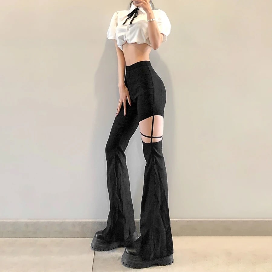 Flared Cargo Pants