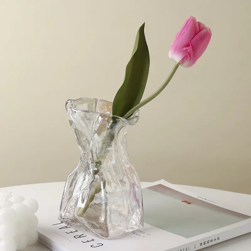 Abstract Pearl Glass Vases