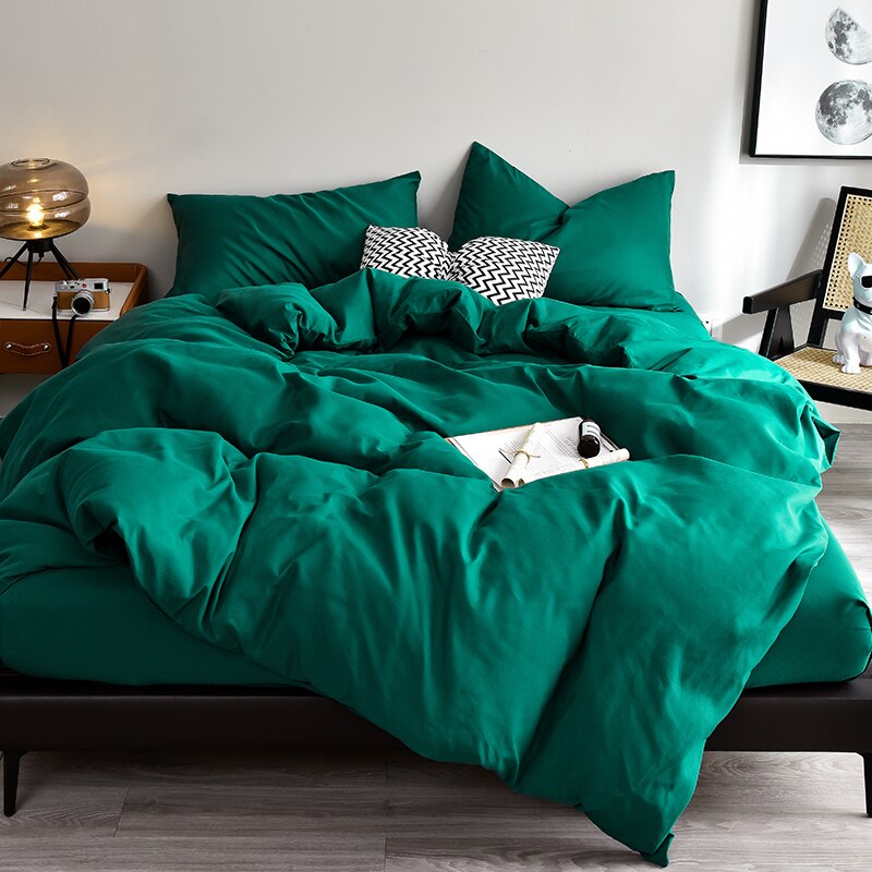 Solid Color Duvet Cover Set