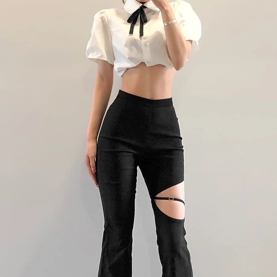 Flared Cargo Pants