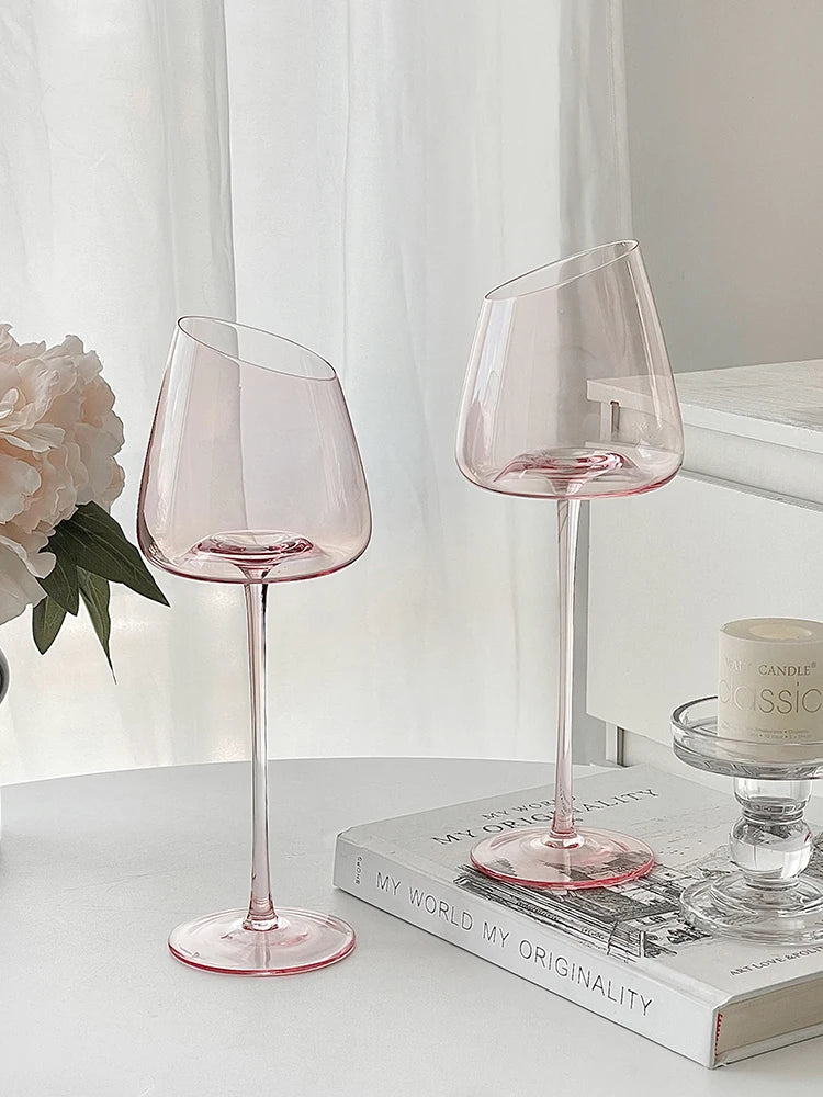 500ml Large Pink Wine Glass High-Value