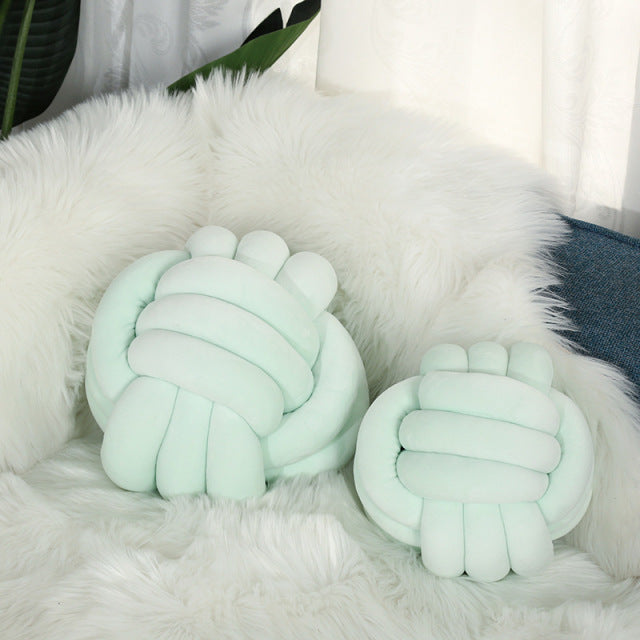 Handmade Knotted Ball Cushion