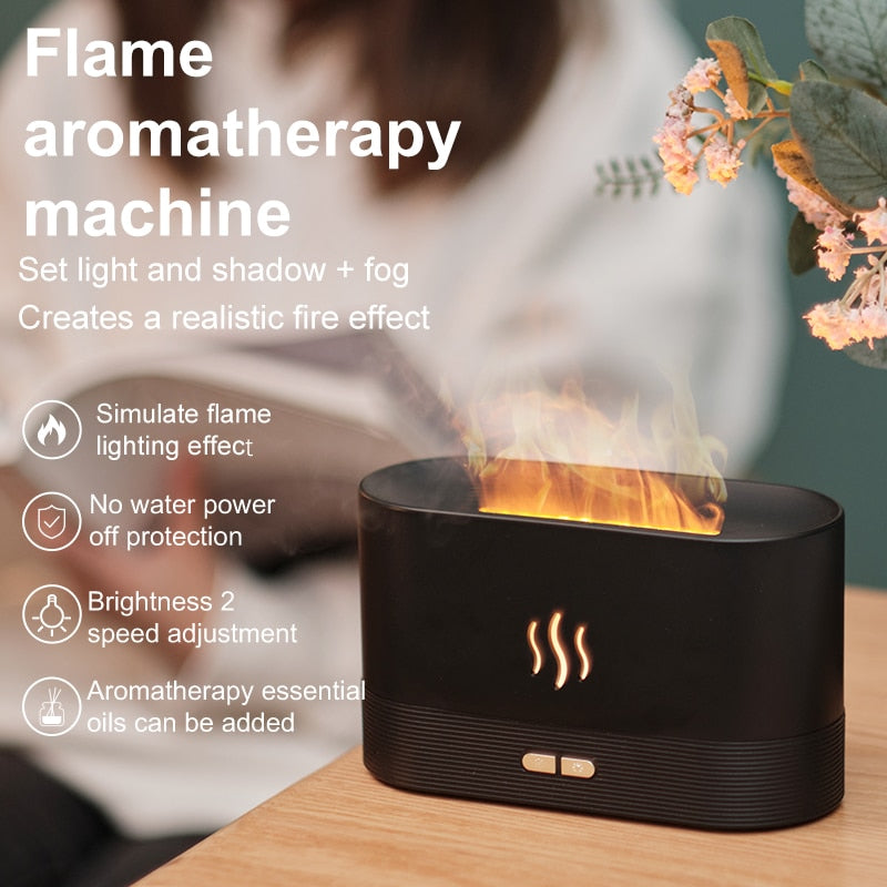 LED USB Simulation Flame Aroma Difuser