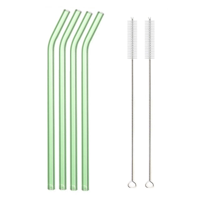 Colorful Reusable Drinking Glass Straws