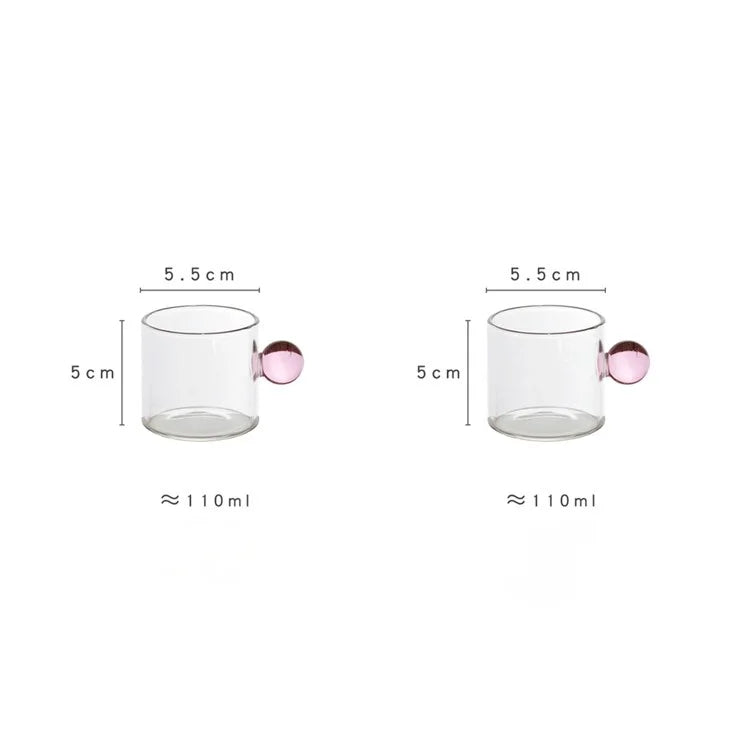 2PC Set Glass Espresso Cups
