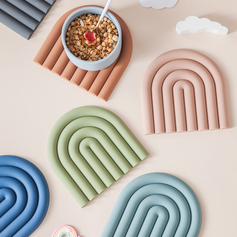Rainbow Silicone Table Mat Coaster