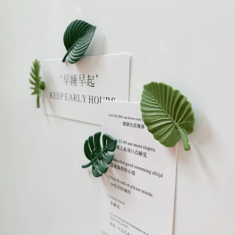 4PCS Leaf Fridge Magnet