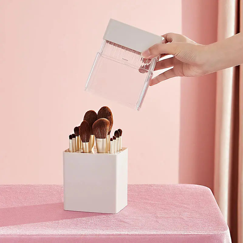Dustproof Cosmetic Brush Storage Box