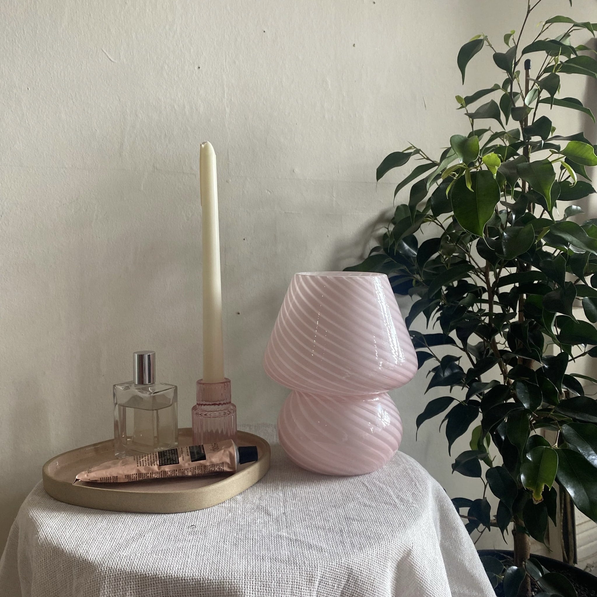 Baby Striped Mushroom Lamp