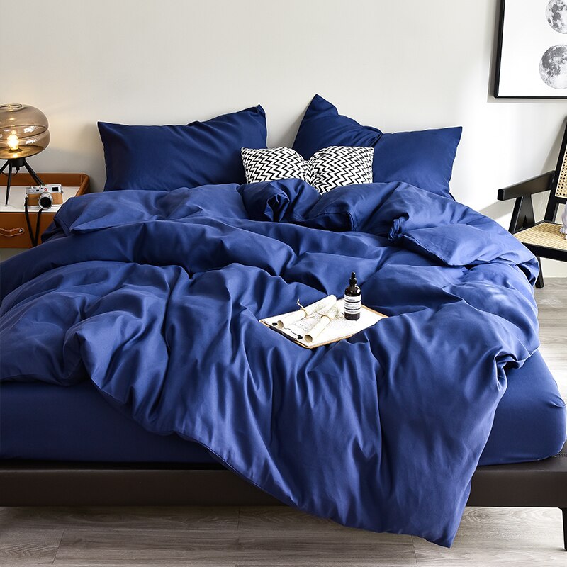 Solid Color Duvet Cover Set