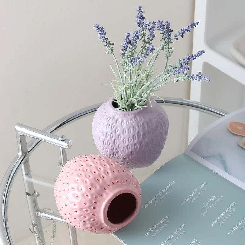 Strawberry Shaped Flower Vase