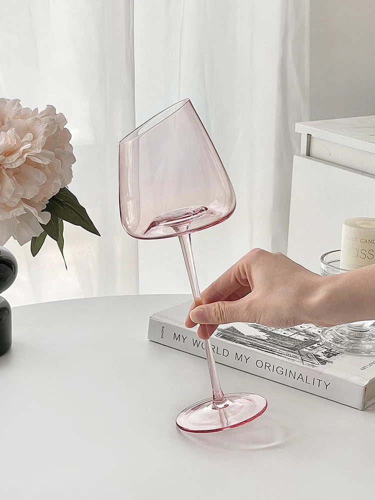 500ml Large Pink Wine Glass High-Value