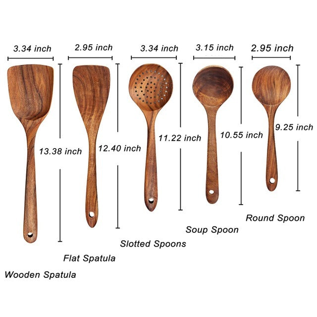 Wooden Cooking Utensil Set