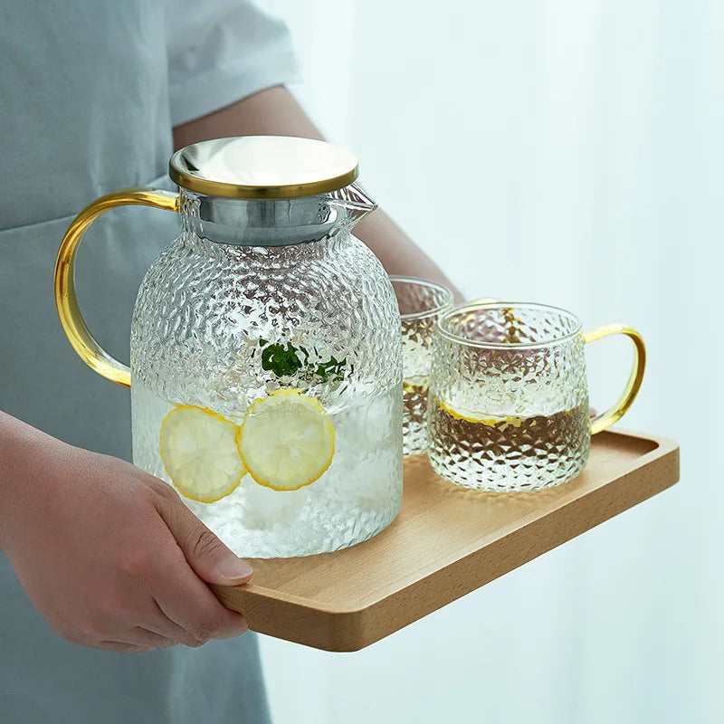 Glass Kettle Pitcher Set