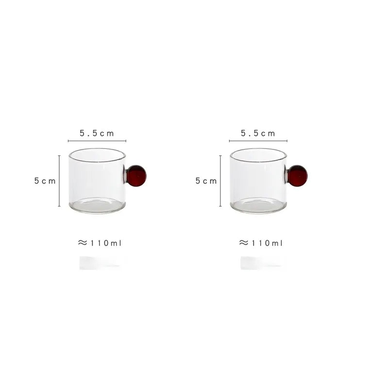 2PC Set Glass Espresso Cups
