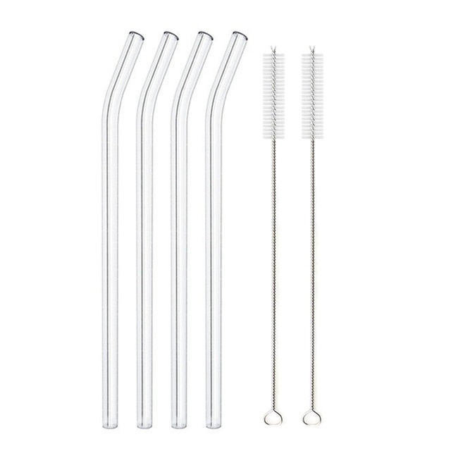 Colorful Reusable Drinking Glass Straws