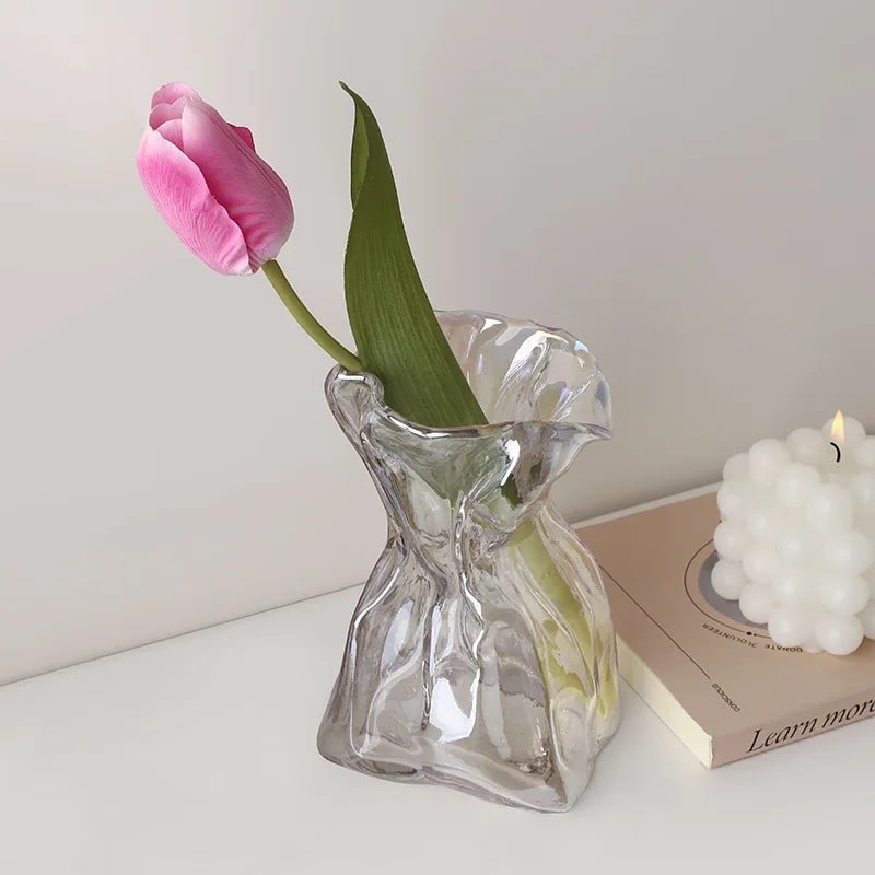 Abstract Pearl Glass Vases