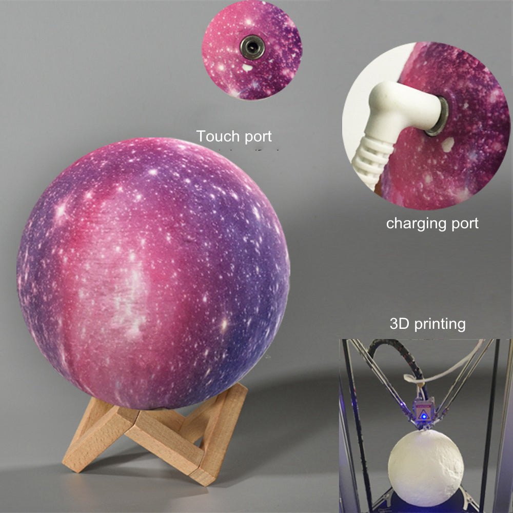 3D Colorful Rechargeable Sky Moon Night Light