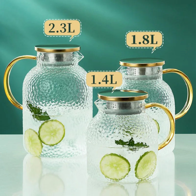 Glass Kettle Pitcher Set