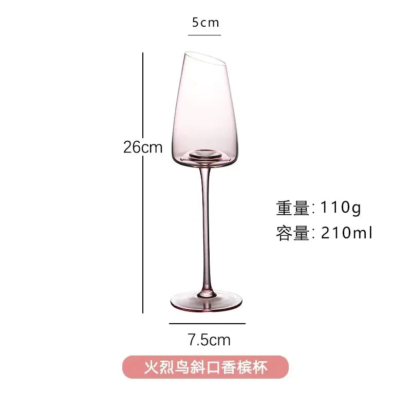 500ml Large Pink Wine Glass High-Value