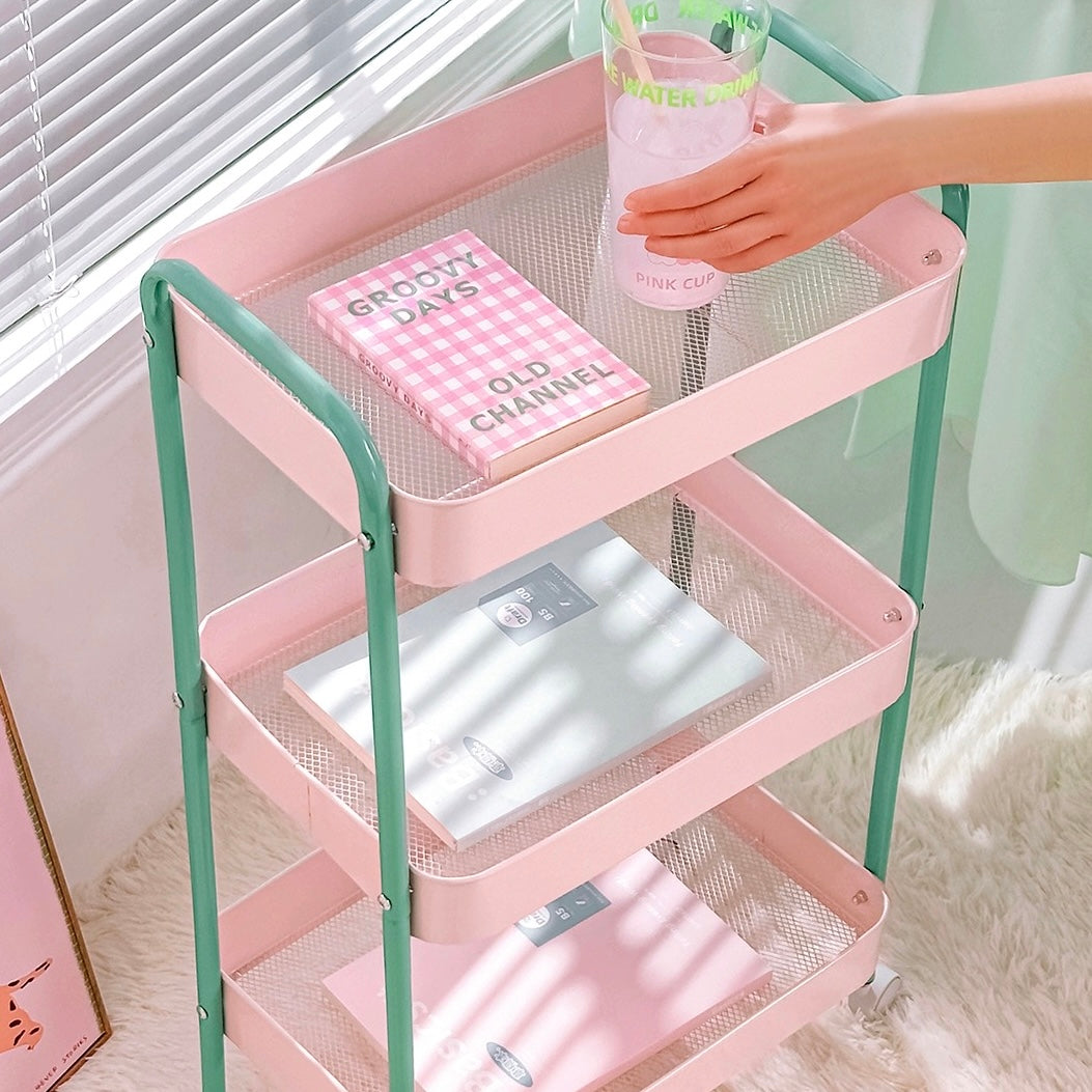 Pink 3-Layer Storage Shelf