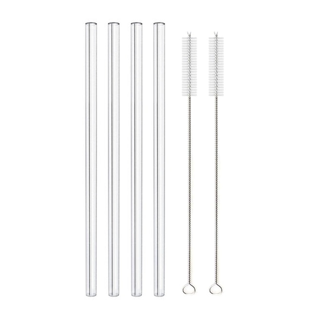 Colorful Reusable Drinking Glass Straws