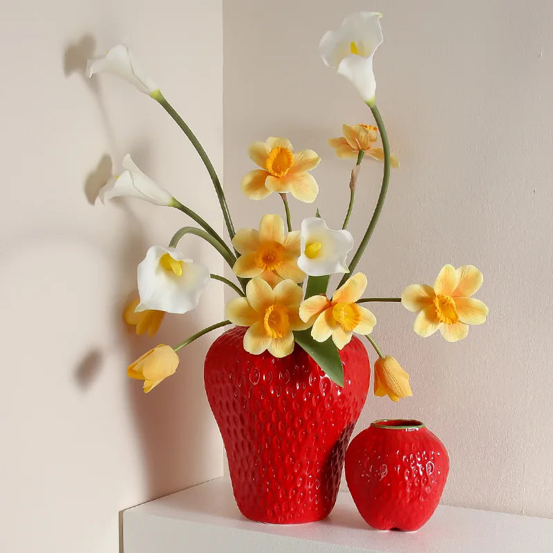 Strawberry Shaped Flower Vase