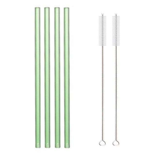Colorful Reusable Drinking Glass Straws