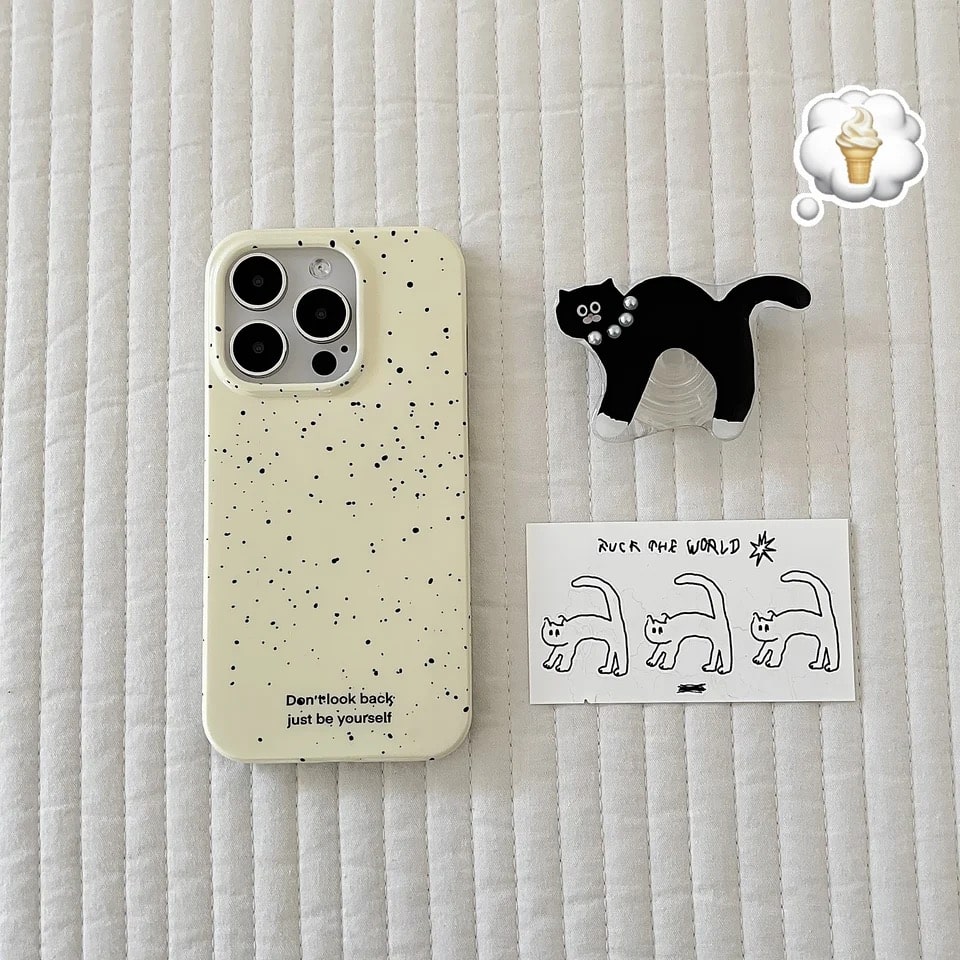 Black Cat Cartoon iPhone Case