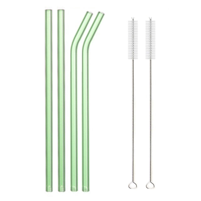 Colorful Reusable Drinking Glass Straws