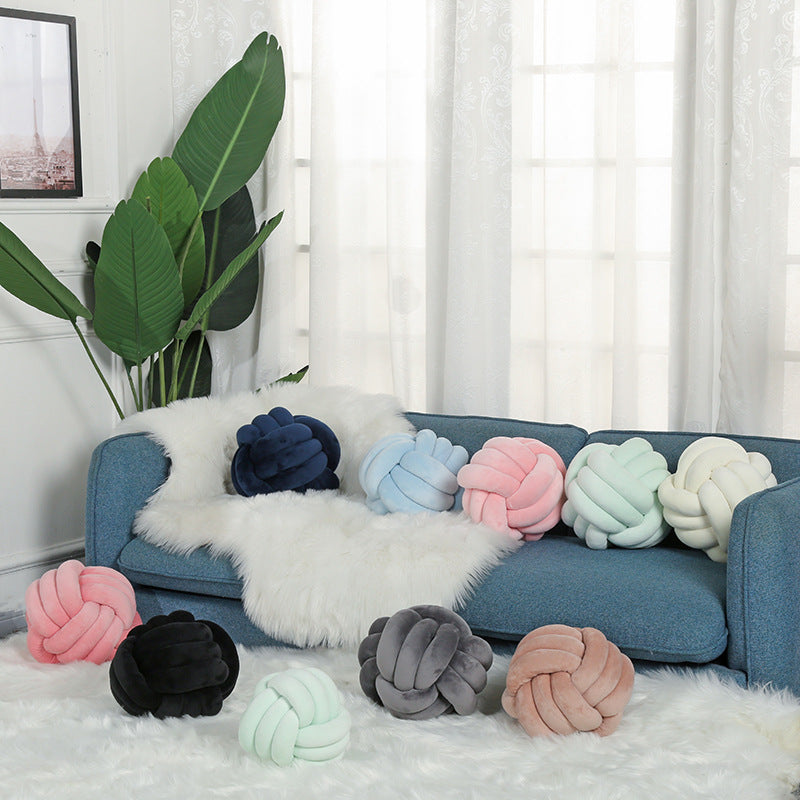 Handmade Knotted Ball Cushion