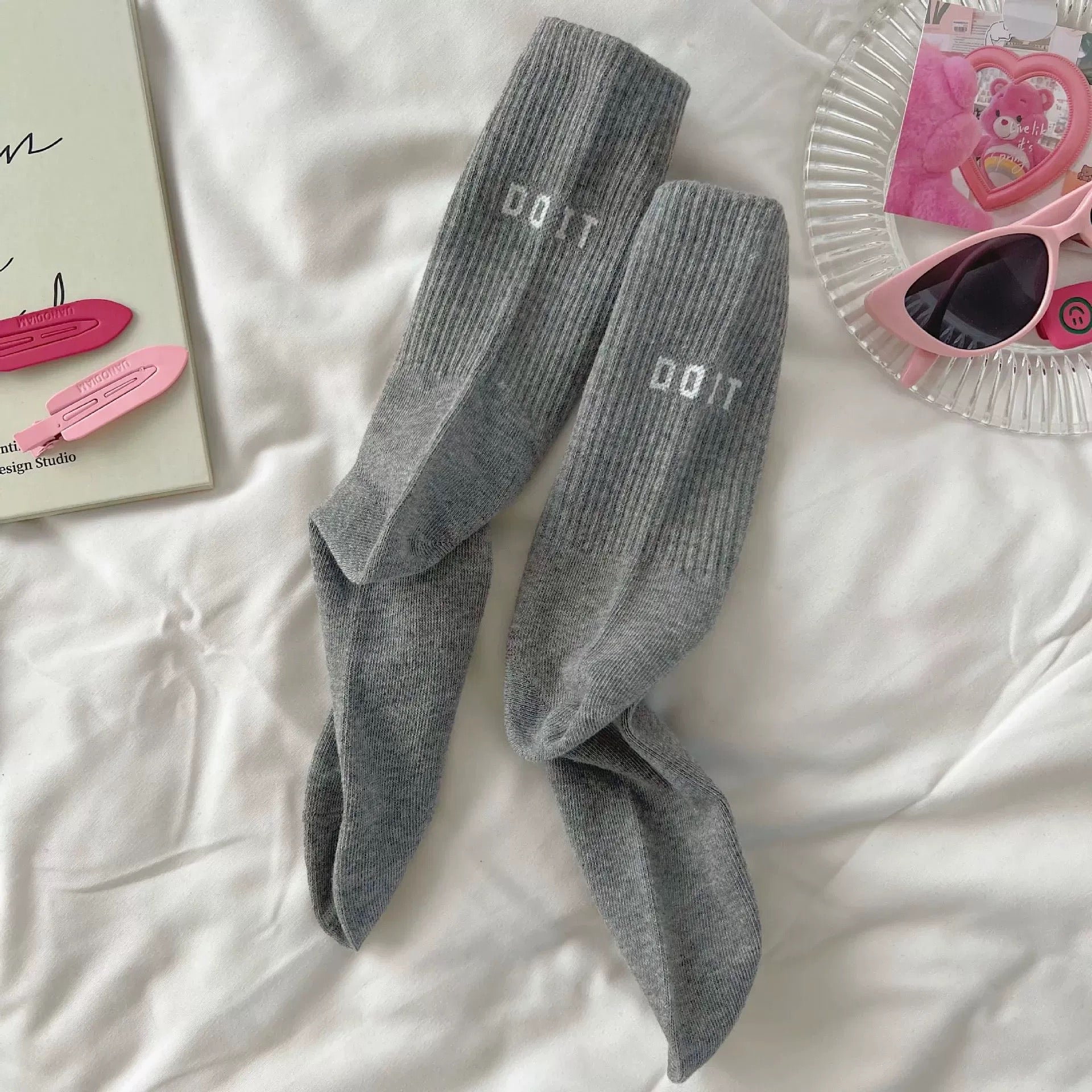Y2k Pink Socks