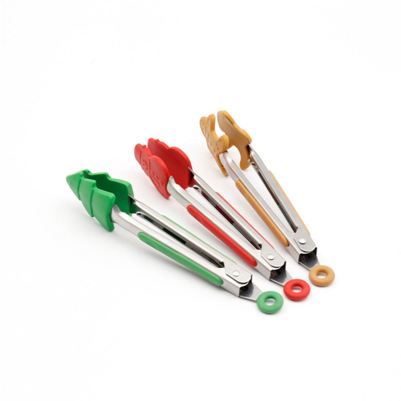 Christmas Silicone Food Tongs
