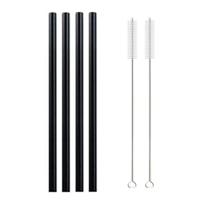 Colorful Reusable Drinking Glass Straws