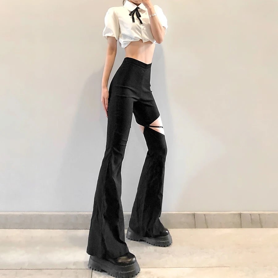 Flared Cargo Pants
