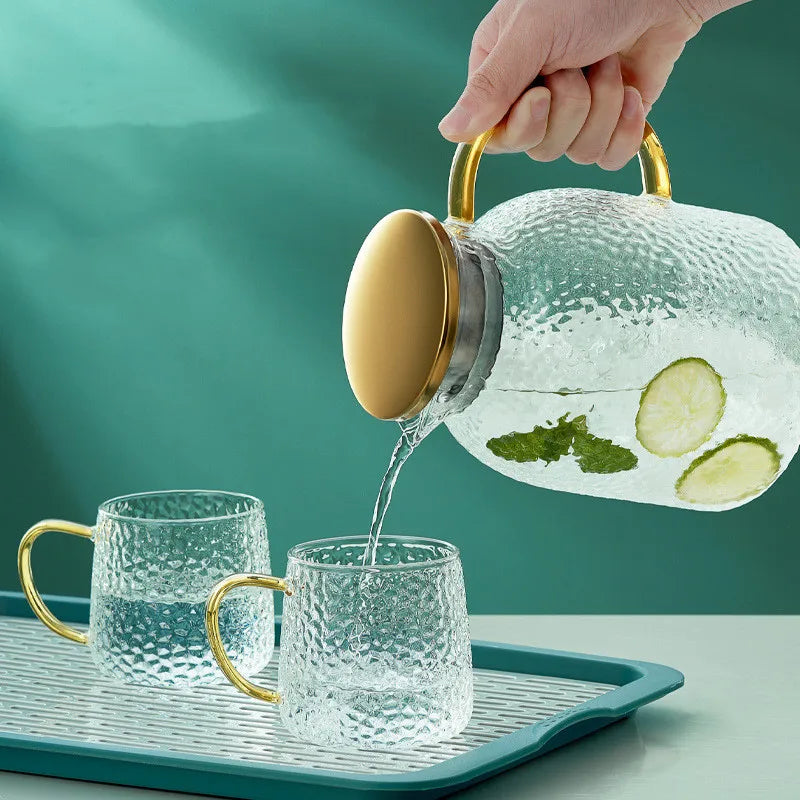 Glass Kettle Pitcher Set