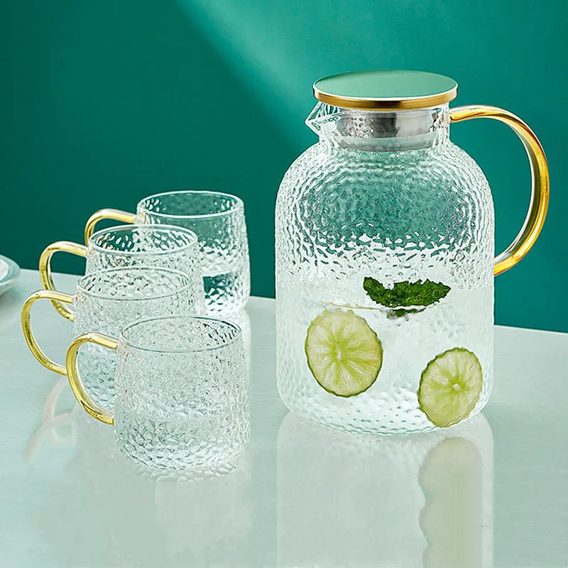 Glass Kettle Pitcher Set