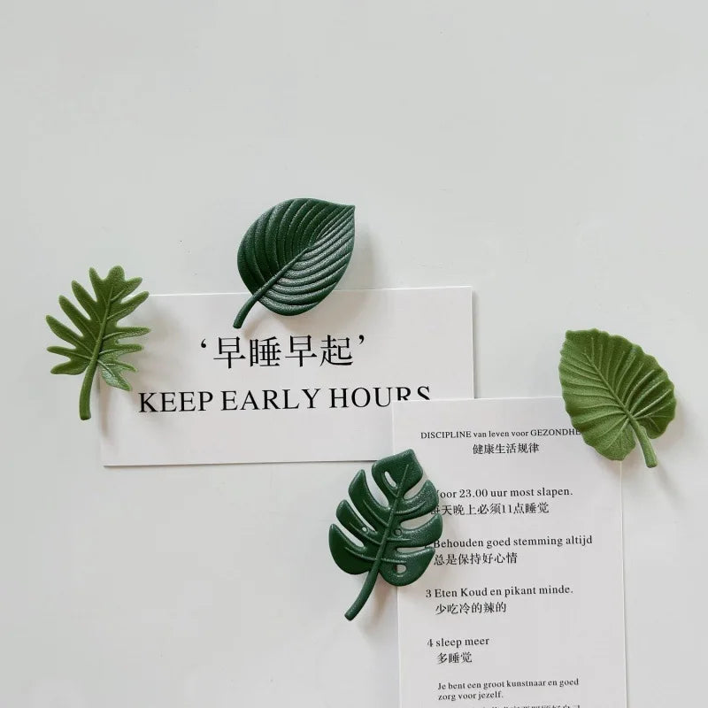 4PCS Leaf Fridge Magnet