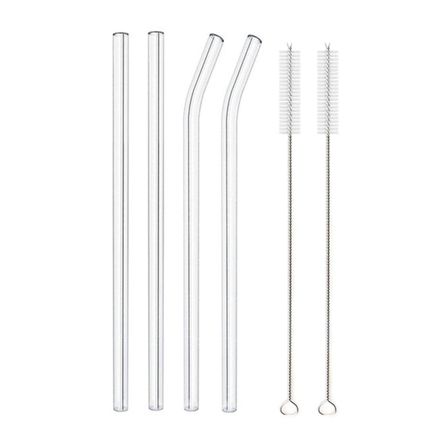 Colorful Reusable Drinking Glass Straws