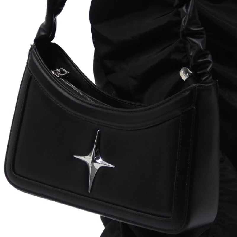 Black Leather Y2k Bag