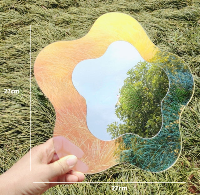 Acrylic Large Colorful Abstract Shaped Mirror