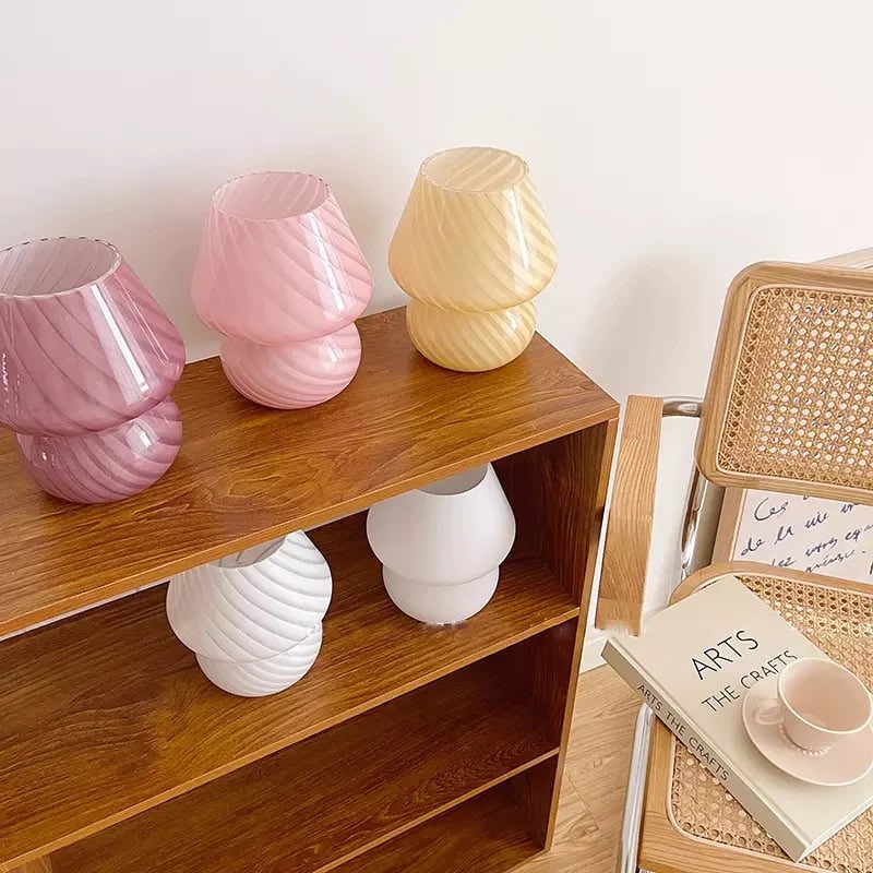 Baby Striped Mushroom Lamp