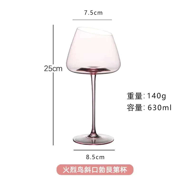 500ml Large Pink Wine Glass High-Value