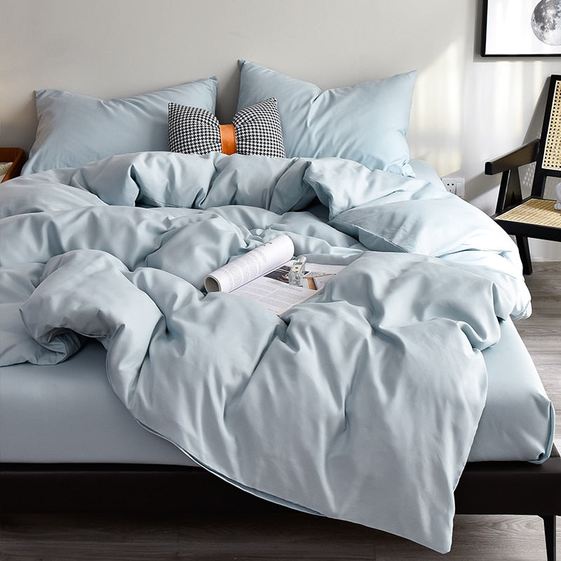 Solid Color Duvet Cover Set