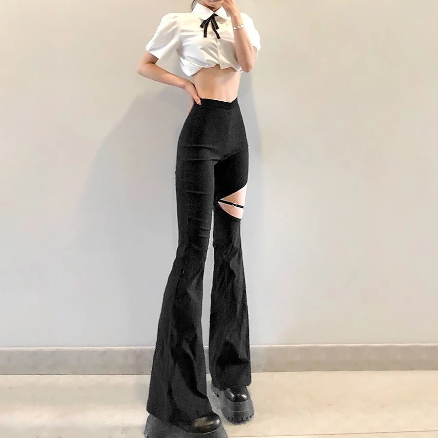 Flared Cargo Pants