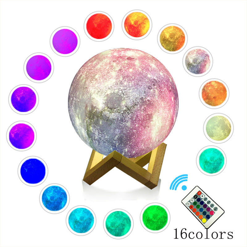 3D Colorful Rechargeable Sky Moon Night Light