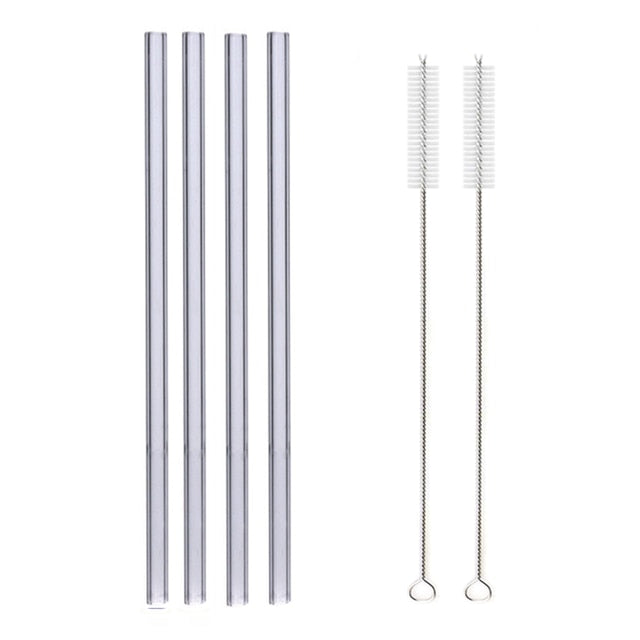 Colorful Reusable Drinking Glass Straws