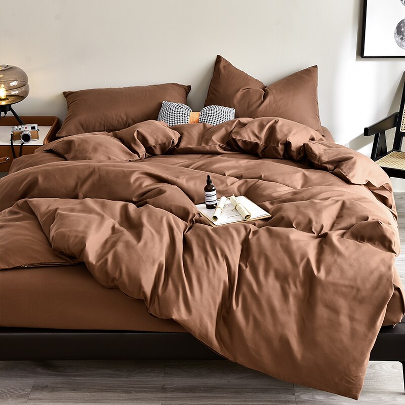 Solid Color Duvet Cover Set