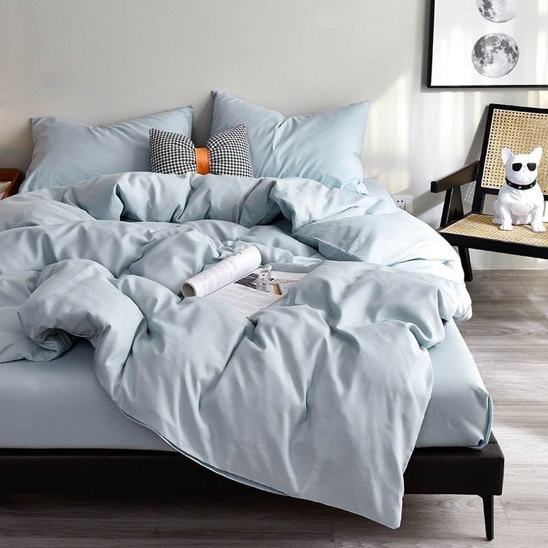 Solid Color Duvet Cover Set