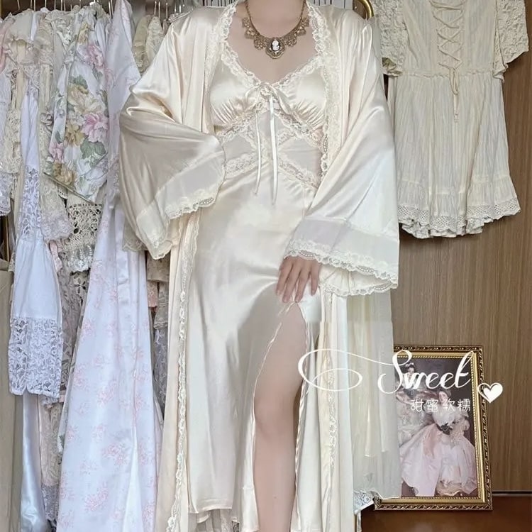 Silk Coquette Strap Dress